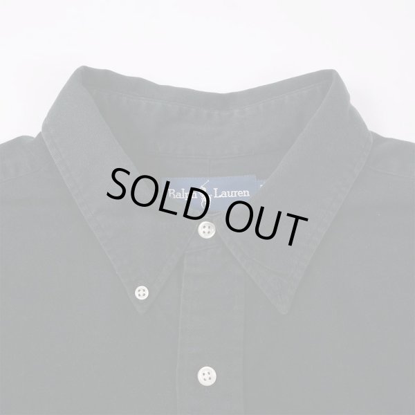 画像4: 90's Polo Ralph Lauren ボタンダウンシャツ “BLACK / BLAKE” (4)