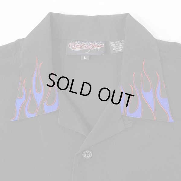 画像3: 90's Sapphire lounge フレイムパターン オープンカラーシャツ #1 (3)