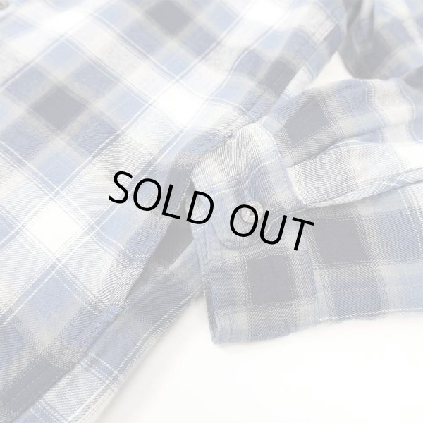 画像4: 90's Wrangler キルティングライナー フーディーネルシャツ “Blue Plaid” (4)