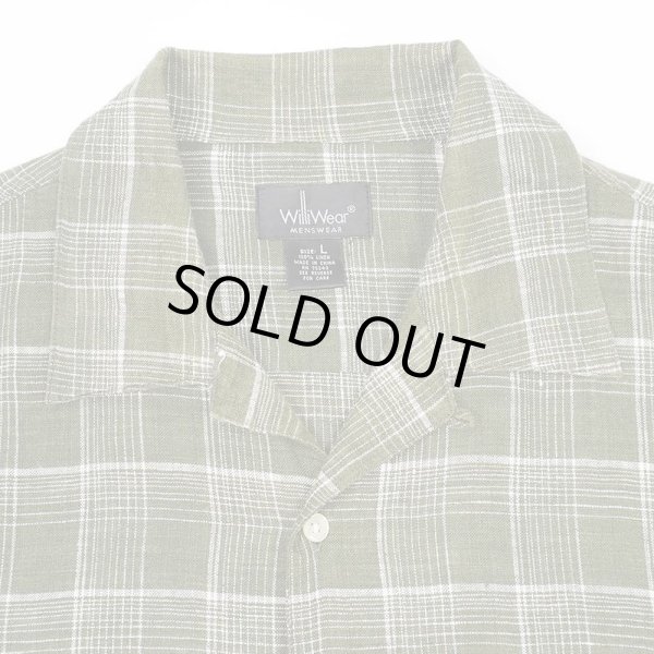 画像3: 90's Willi Wear S/S リネン オープンカラーシャツ (3)
