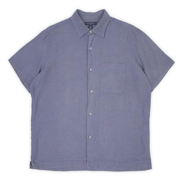 画像1: 00's Banana Republic S/S レギュラーカラー リネンシャツ (1)