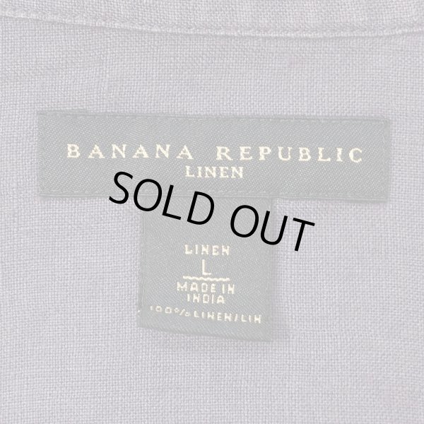 画像2: 00's Banana Republic S/S レギュラーカラー リネンシャツ (2)
