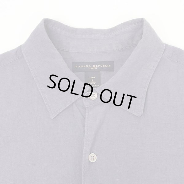 画像3: 00's Banana Republic S/S レギュラーカラー リネンシャツ (3)