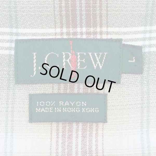 画像2: 90's J.CREW オンブレチェック柄 レーヨンシャツ (2)