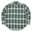 画像1: Early 90's Eddie Bauer ボタンダウンシャツ "GREEN  PLAID" (1)