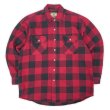 画像1: 00's Field & Stream ブロックチェック柄 ヘビーネルシャツ "RED×BLACK" (1)