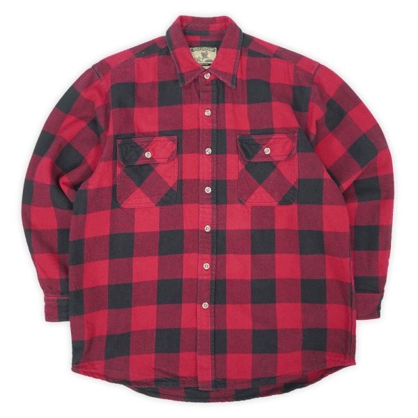 画像1: 00's Field & Stream ブロックチェック柄 ヘビーネルシャツ "RED×BLACK" (1)