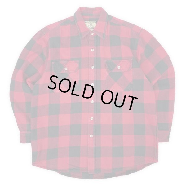画像1: 00's Field & Stream ブロックチェック柄 ヘビーネルシャツ "RED×BLACK" (1)