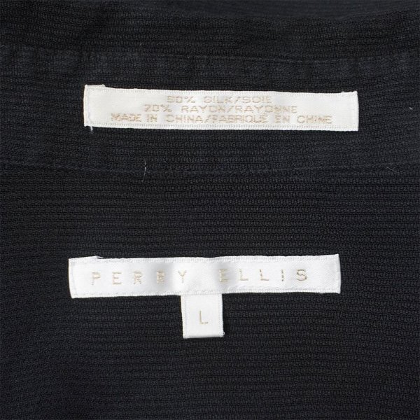 画像2: 90's PERRY ELLIS S/S レギュラカラーシャツ "SILK×RAYON" (2)