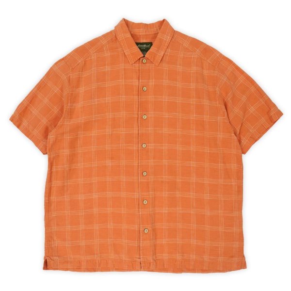 画像1: 00's Eddie Bauer S/S コットンリネンシャツ (1)