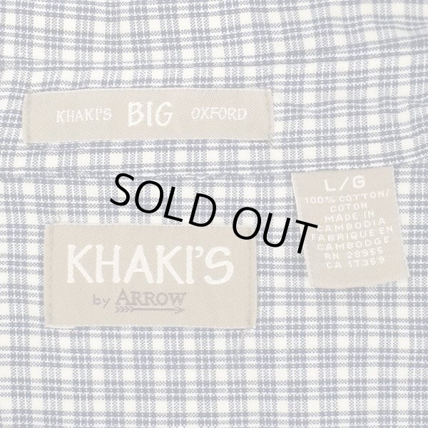 画像2: 90's KHAKI'S by ARROW ボタンダウンシャツ "Navy×White Plaid / BIG OXFORD" (2)