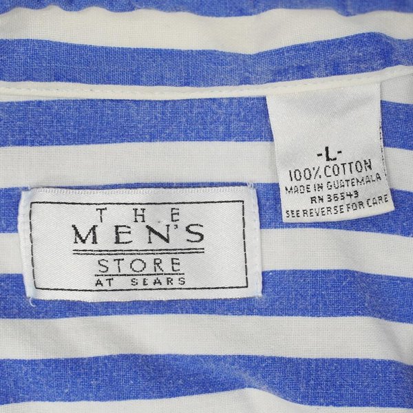 画像2: 80-90's Sears ストライプ柄 S/S レギュラーカラーシャツ (2)