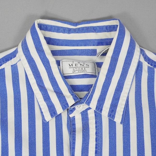 画像3: 80-90's Sears ストライプ柄 S/S レギュラーカラーシャツ (3)