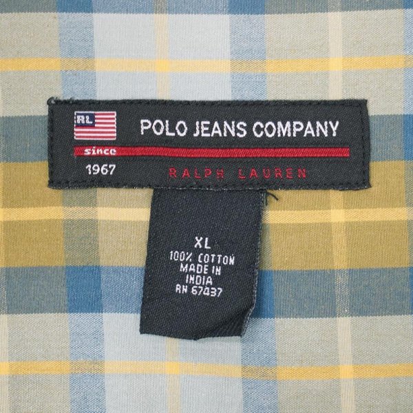 画像2: 90-00's POLO JEANS S/S オープンカラーシャツ (2)