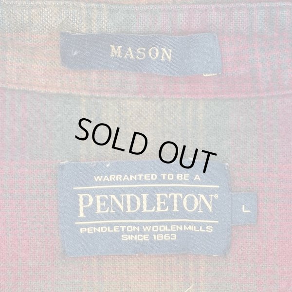 画像2: 00's Pendleton フランネル ボタンダウンシャツ "MASON / Omble Plaid" (2)