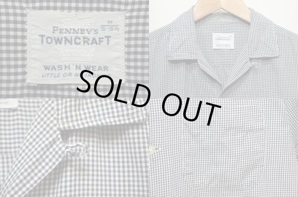 画像3: 60's TOWNCRAFT S/S オープンカラーシャツ "ギンガムチェック" (3)