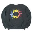 画像2: 90's Hanes 両面プリント スウェット "FADE BLACK" (2)