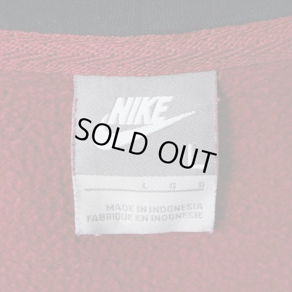 画像2: 00's NIKE スウェットパーカー "BURGUNDY" (2)
