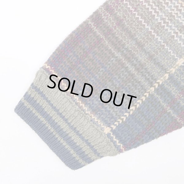 画像3: 90's ORVIS オンブレチェック柄 コットンニット (3)