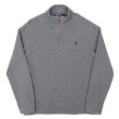 画像1: 00's Polo Ralph Lauren ハーフジップ コットンニット "GRAY" (1)