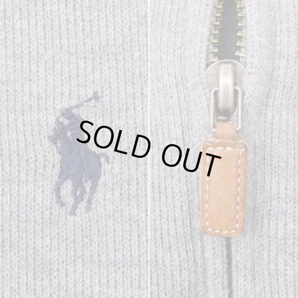画像3: 00's Polo Ralph Lauren ハーフジップ コットンニット "GRAY" (3)