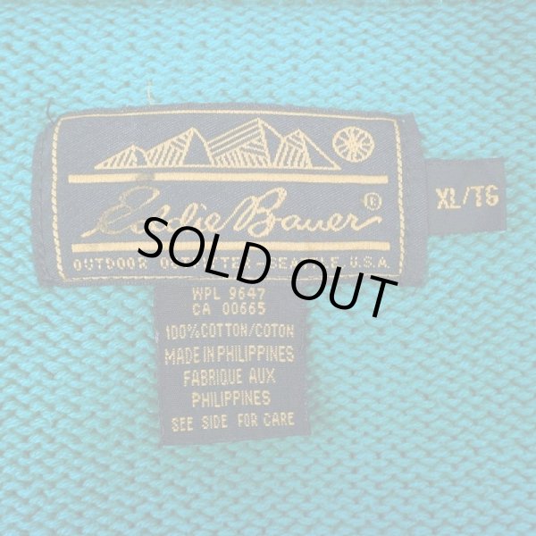 画像2: 90's Eddie Bauer コットンニット "黒タグ" (2)