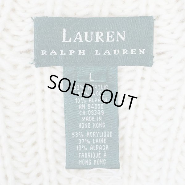 画像2: 90's LAUREN RALPH LAUREN モックネック ローゲージニット (2)