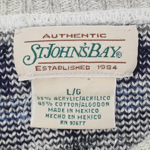 画像2: 90's ST.JOHN'S BAY ネイティブ柄 コットンニット (2)