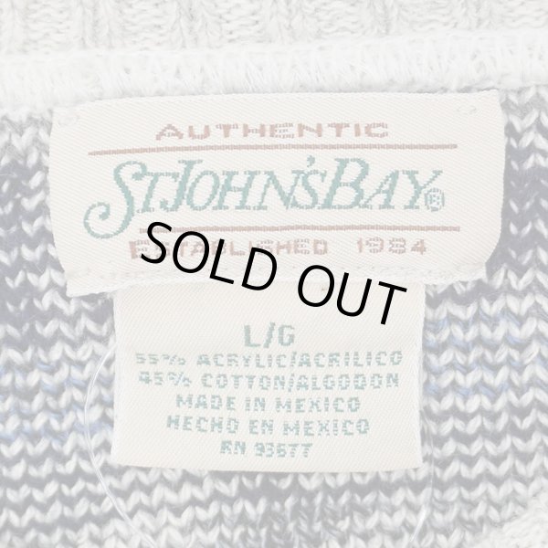 画像2: 90's ST JOHN'S BAY ネイティブ柄 コットンニット (2)