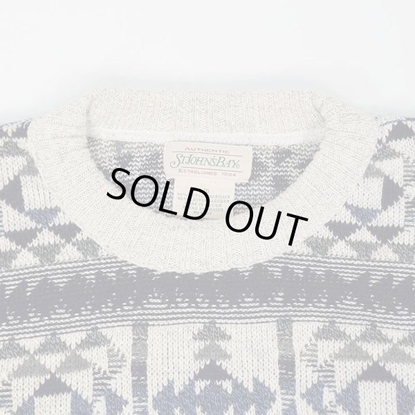 画像3: 90's ST JOHN'S BAY ネイティブ柄 コットンニット (3)