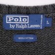 画像2: 90's Polo Ralph Lauren Vネック コットンニット ベスト "GRAY" (2)