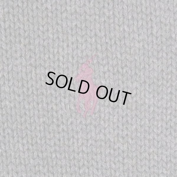 画像3: 90's Polo Ralph Lauren Vネック コットンニット ベスト "GRAY" (3)