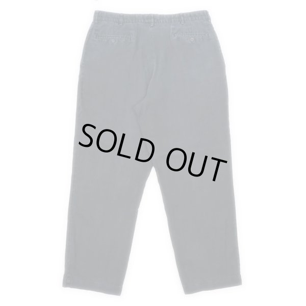 画像2: 90's Polo Ralph Lauren 2タック リネントラウザー “BLACK” (2)