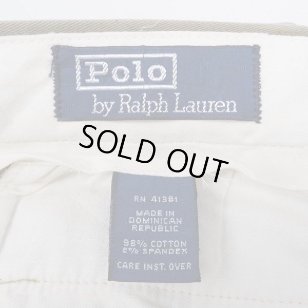画像3: 00's Polo Ralph Lauren ノータック チノトラウザー “OLIVE / W36 L30” (3)