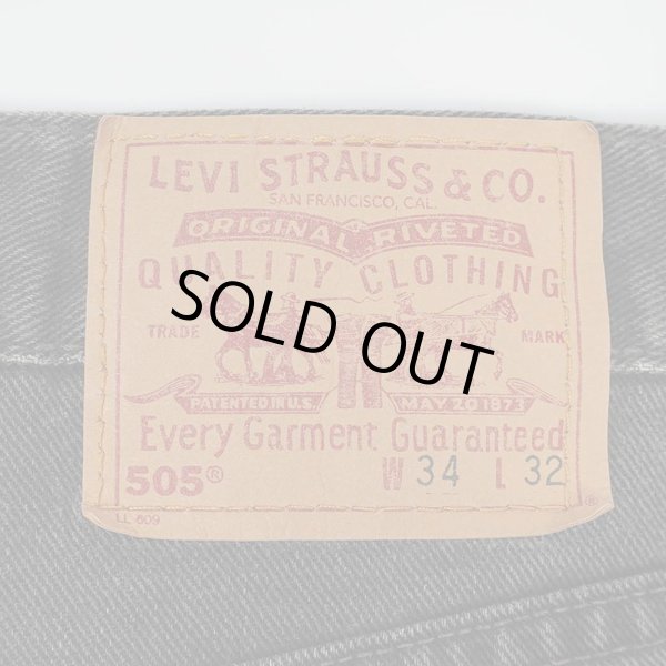 画像3: Early 00's Levi's 505 ブラックデニムパンツ "MADE IN USA / W34 L32" (3)