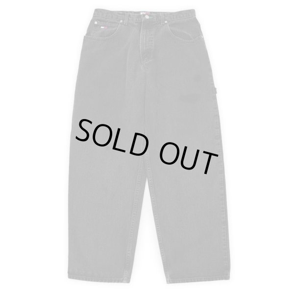 画像2: 90's TOMMY JEANS ブラックデニム ペインターパンツ (2)