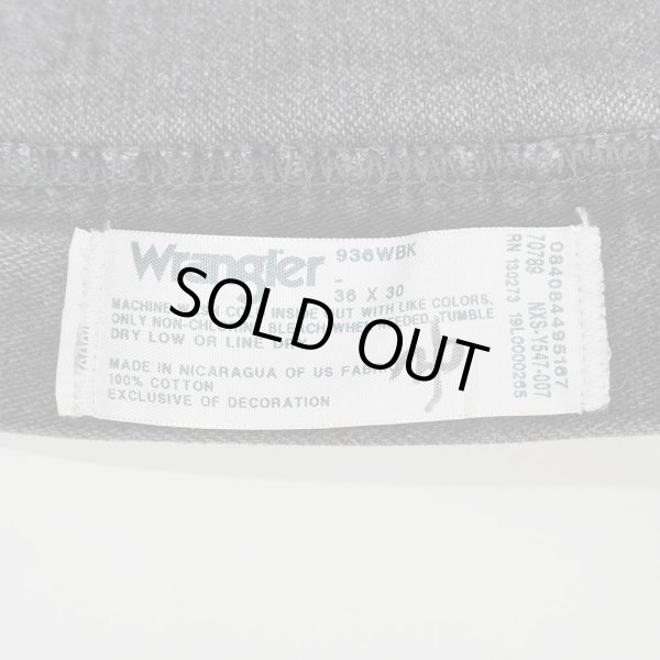 画像3: 00's Wrangler 936WBK ブラックデニムパンツ "実寸W34 L29" (3)