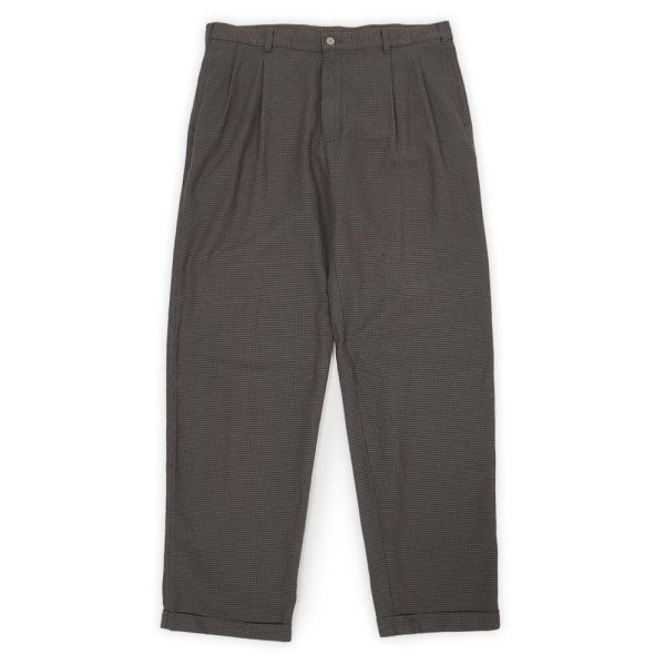 画像1: 90's DOCKERS 2タック コットントラウザー "Brown Plaid / W37 L34相当" (1)