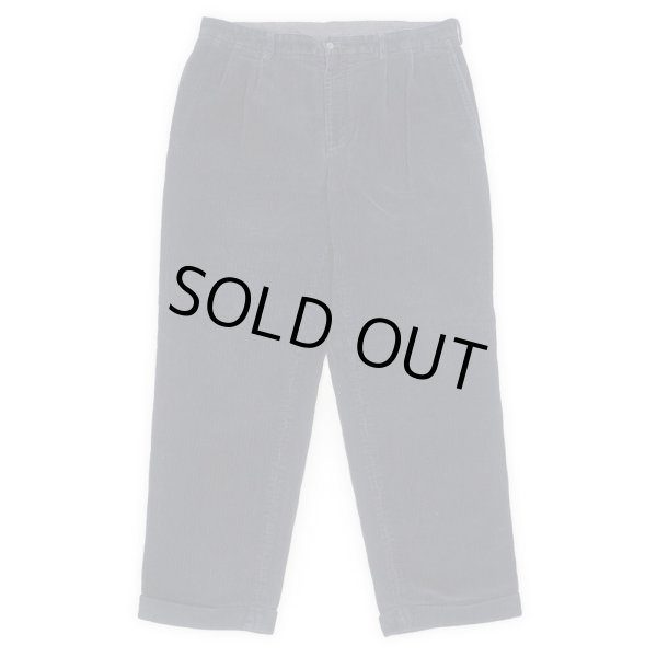 画像1: 00's 346 Brooks Brothers 2タック 太畝コーデュロイトラウザー “DARK NAVY / W36 L30” (1)