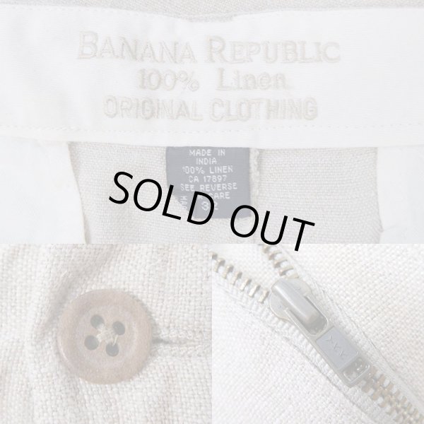 画像3: 90-00's Banana Republic 2タック リネンショーツ (3)