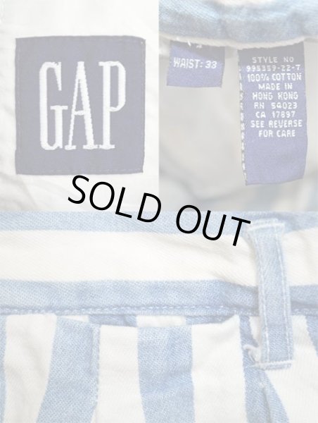 画像3: 90's OLD GAP 2タック ストライプショーツ (3)
