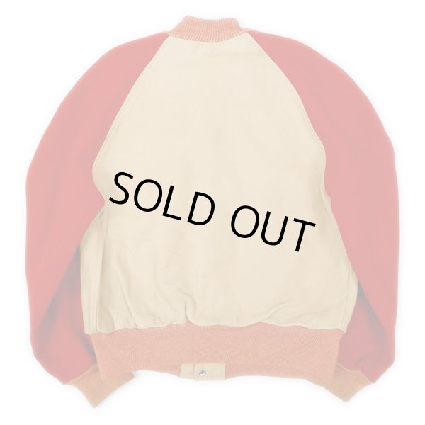 画像2: 50's unknown スタジャン "レザー×ウール" (2)