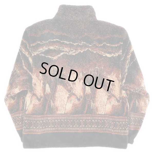 画像2: 90's OUTBACK 総柄 フリースジャケット (2)