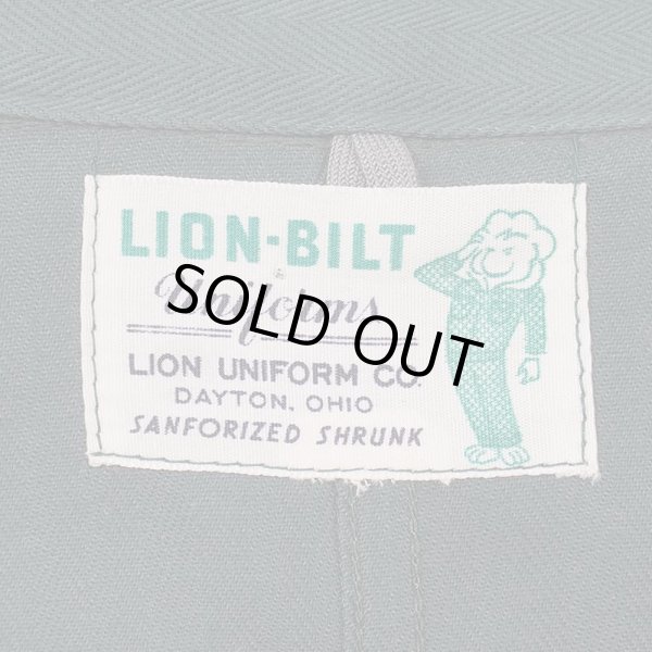 画像3: 50's LION UNIFORM HBT ワークジャケット "DEADSTOCK / GREEN" (3)