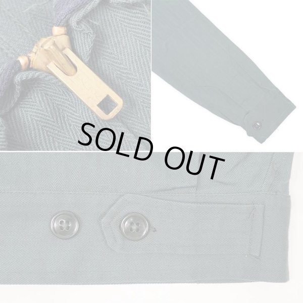 画像4: 50's LION UNIFORM HBT ワークジャケット "DEADSTOCK / GREEN" (4)