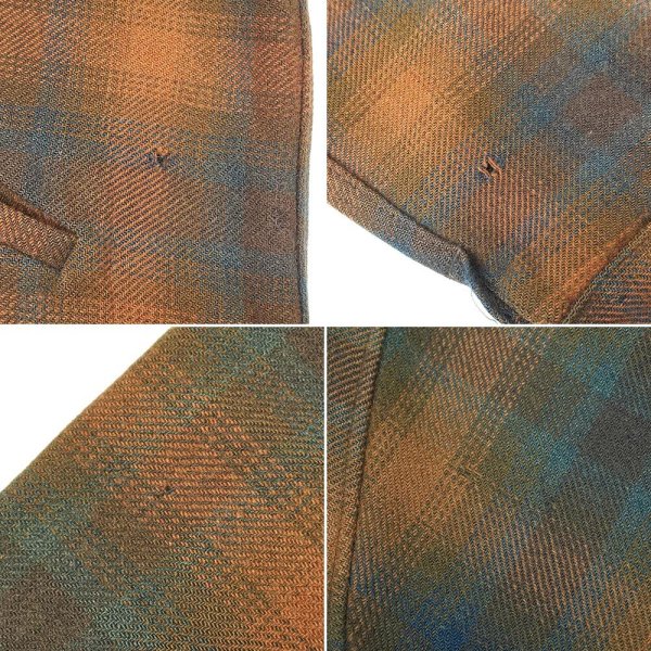 画像4: Early 70's Pendleton ウールジャケット "Ombre Plaid / MADE IN USA" (4)