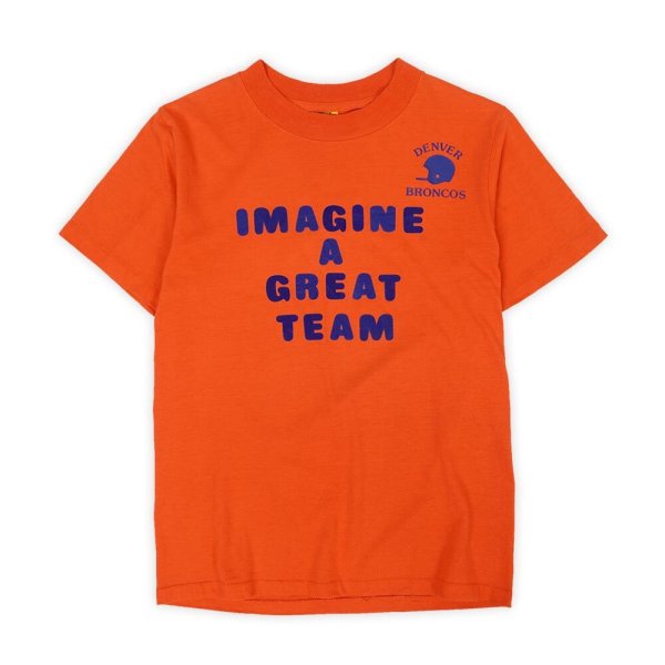 画像1: 80's DENVER BRONCOS フロッキープリントTシャツ "MADE IN USA" (1)