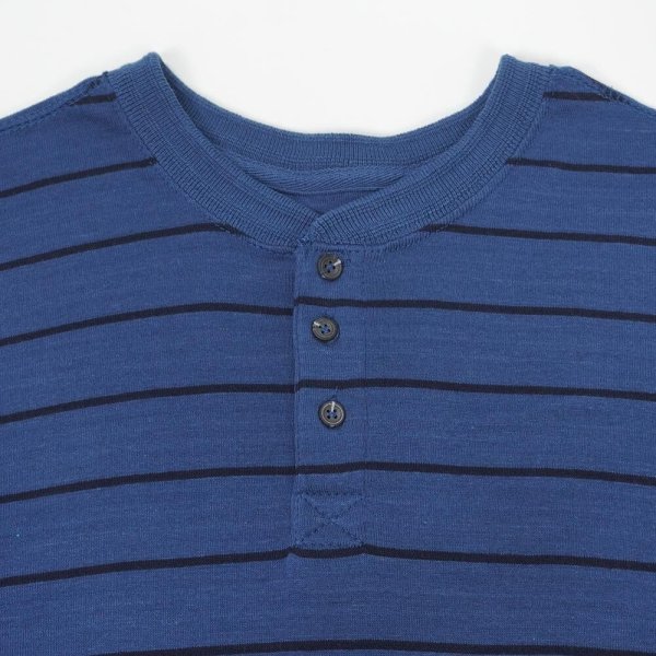 画像3: 00's BASIC EDITIONS ボーダー柄 ヘンリーネックカットソー "DEADSTOCK" (3)
