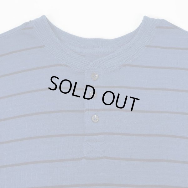 画像3: 00's BASIC EDITIONS ボーダー柄 ヘンリーネックカットソー "DEADSTOCK" (3)