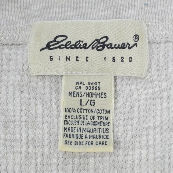 画像2: 90's Eddie Bauer ヘンリーネック サーマルカットソー (2)